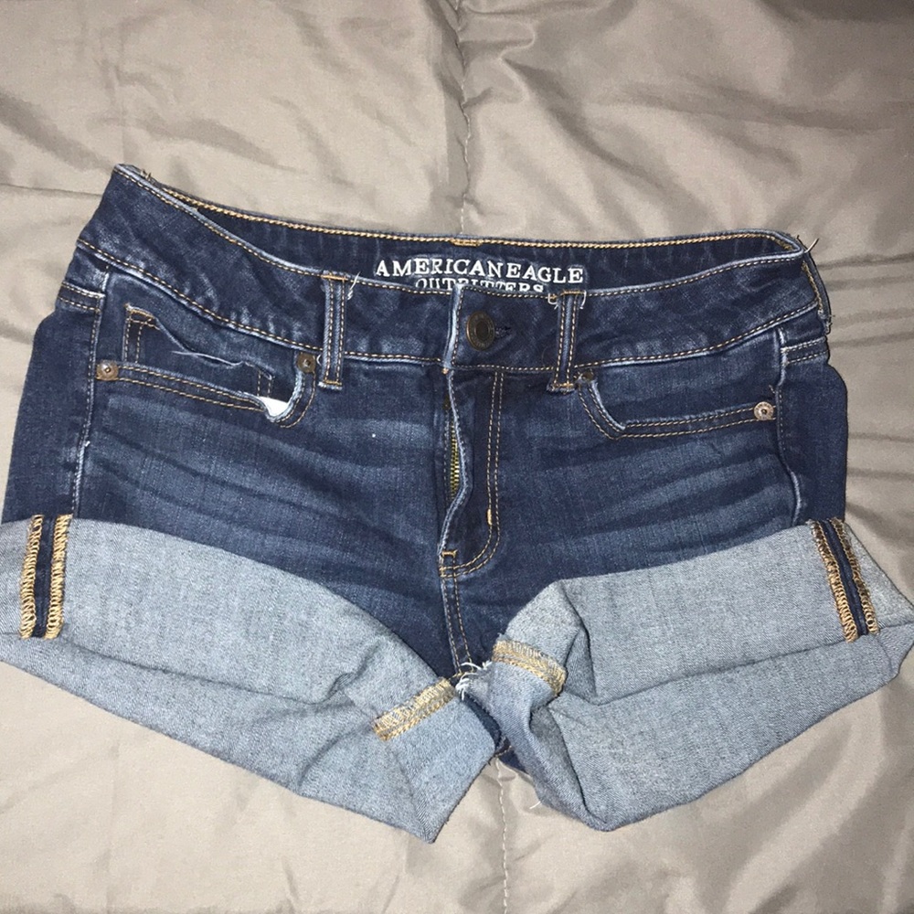 Cute Midi shorts dark wash